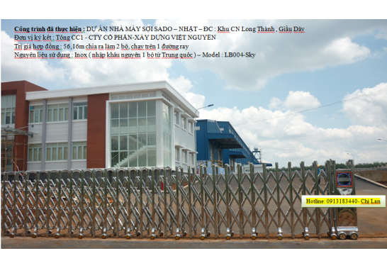 Cổng xếp tự động chạy trên một đường ray Cổng xếp tự động chạy trên một đường ray